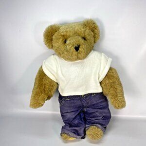 The Vermont Teddy Bear Company Jointed 16 Inch Bear Brown Plush - Mom Tattoo VTG